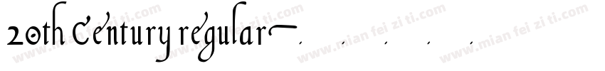 20th Century regular字体转换